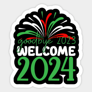 goodbye 2023 welcome 2024 Sticker